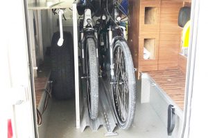 Hymer B675SL Wohnmobil – Fahrradhalterung
