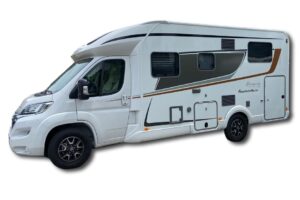 Bürstner Harmony Wohnmobil – Fahrradhalter und Regalsystem