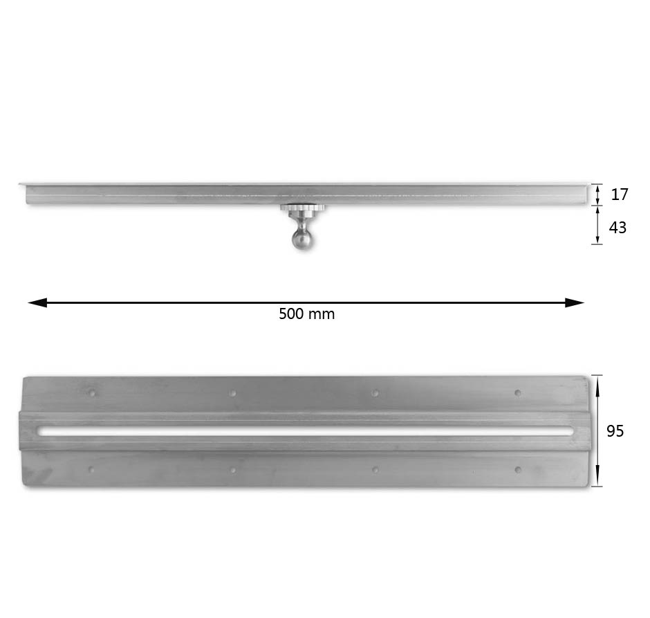 Deckenschiene-Bemassung