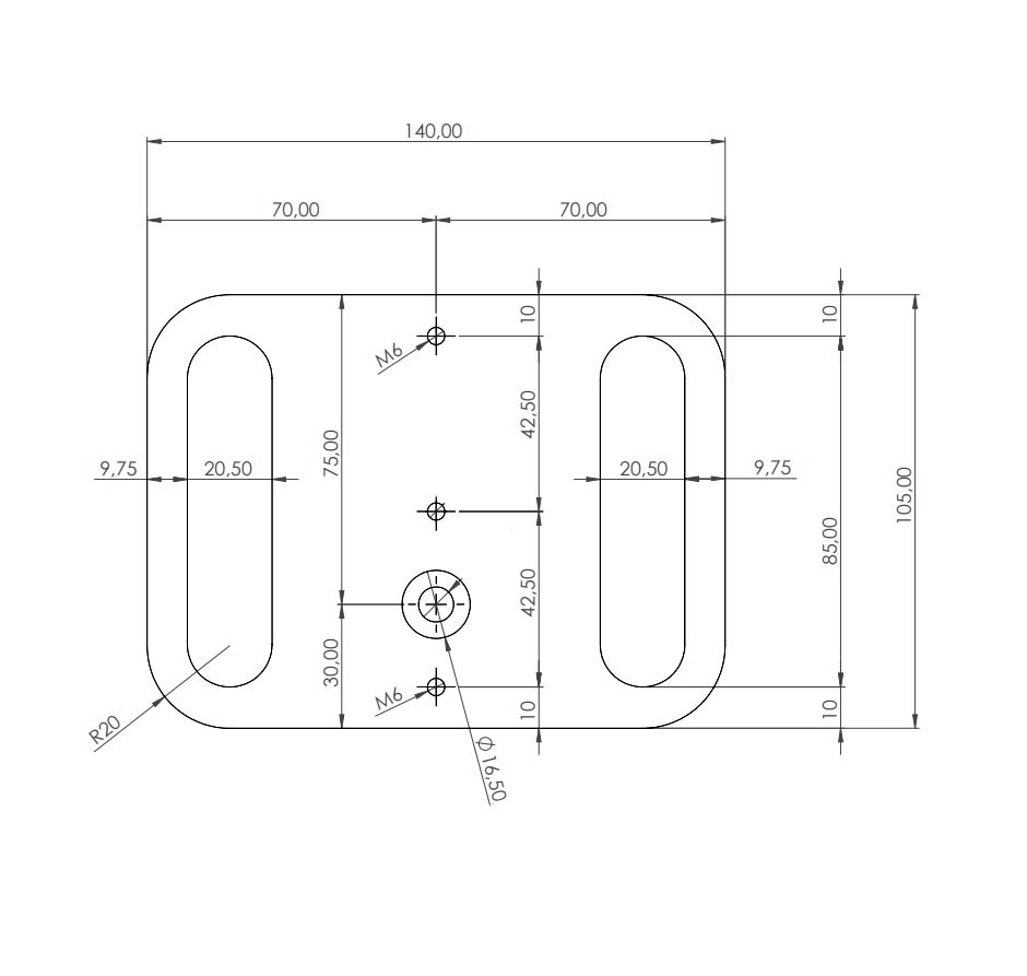 Zeichnung-Grundplatte